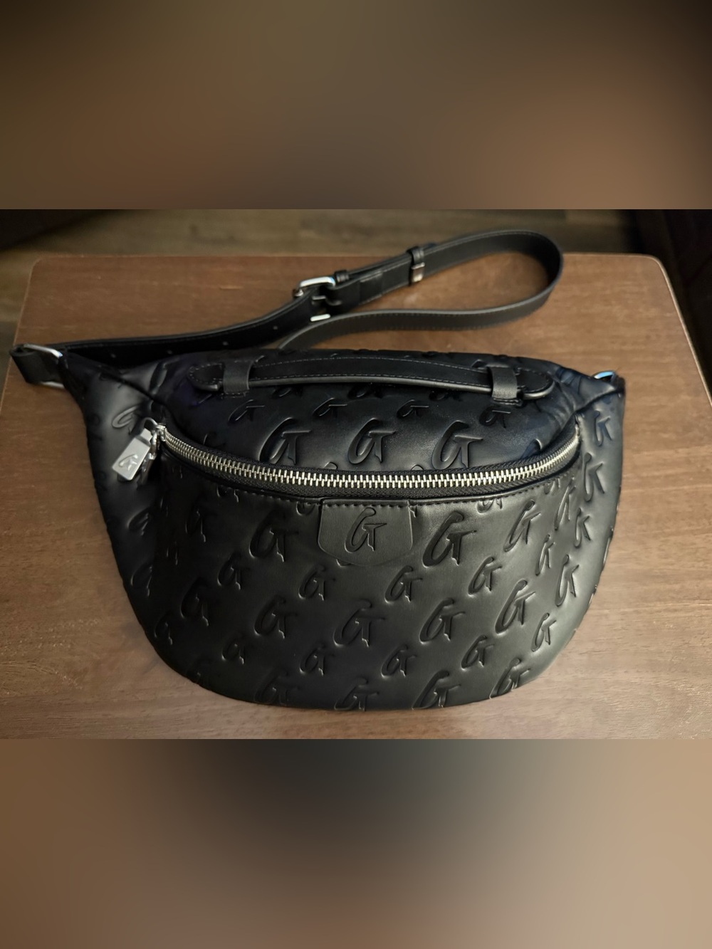 Glam-Aholic Lifestyle Black Monogram Fanny Pack